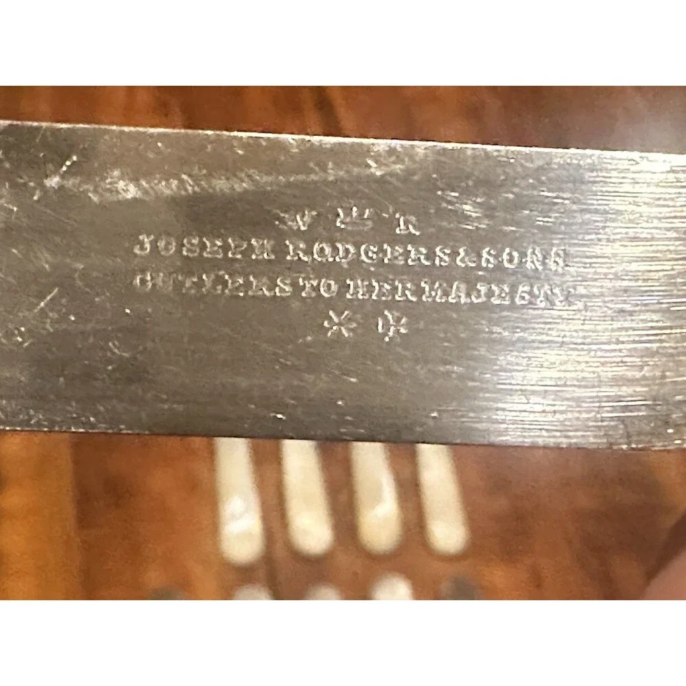 Set of (10) VTG Joseph Rodgers & Sons Cutlers Mother of Pearl Handle 8” Knives
